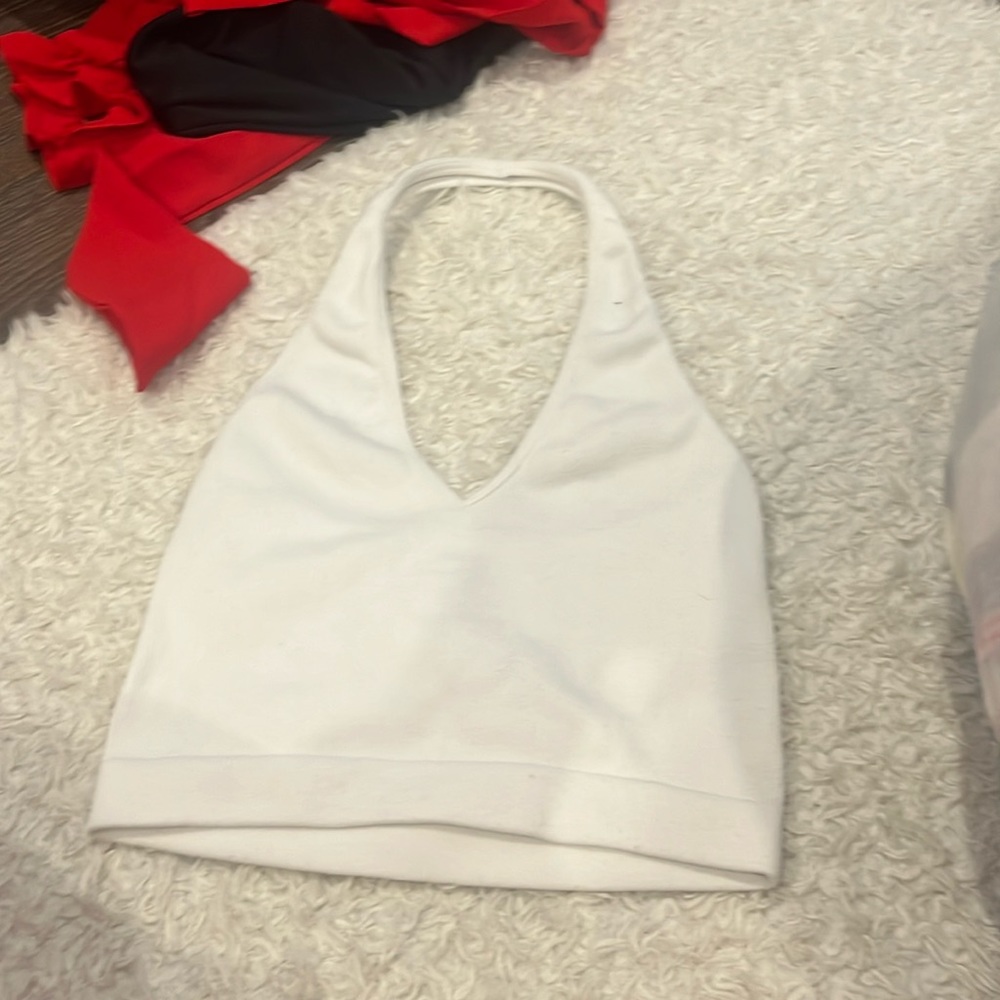 White halter top